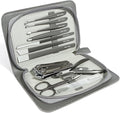 Manicure & Pedicure Set 12 in 1, Nail Clippers Set, Quality Fingernail& Toenail Clipper, Professional Nail Care Kit with Exquisite Leather Case for Men & Women (12 Pack)
