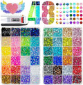 48 Color 6mm Jelly AB & Crystal Colorful Resin Rhinestones for Bedazzling Crafting SS30 Flatback Stones Gems Diamonds Charms for Nails Eyes Face Makeup Beauty Tumblers Bottles DIY Crafts Shoes