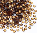 Topaz Flatback Rhinestones, Glass Rhinestones for Nail Art and Craft, Glue Fix, Loose Crystal Gemstones(Topaz, SS4, 1440pcs, 1.5-1.7mm)