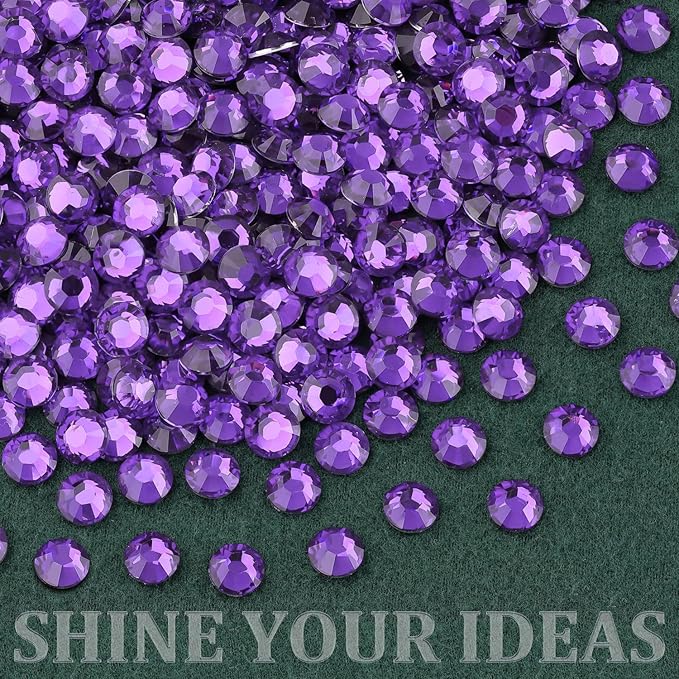 Resin Rhinestones for Crafting with B7000 Jewelry Glue, 1 Box Blue Purple Flatback Crystals with 3Pcs 10ml Glue for Bedazzling Crafts DIY Nail Art Makeup，Non Hotfix Gems for Clothing Shoes