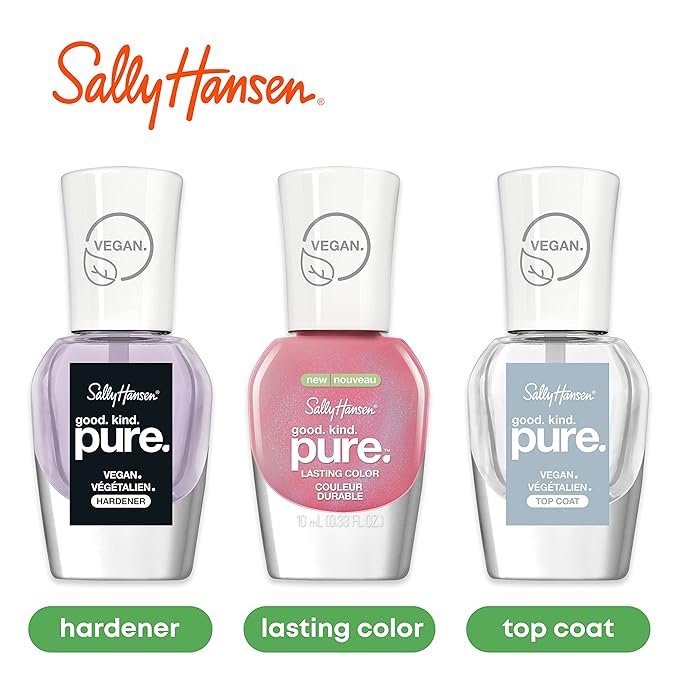 Sally Hansen Good. Kind. Pure. Nail Polish | Plant-Based, Vegan, 16-Free Formula | Opaque, Shiny | 365 Blueberry Tart | Navy Blue Nail Color