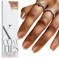 BTArtboxnails French Gel Nail Tips - French Tip Press on Nails Brown Extra Short Almond XCOATTIPS for Nail Extensions