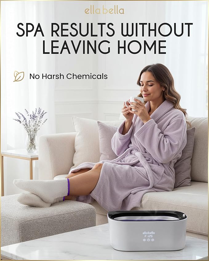 ELLA BELLA® Paraffin Wax Machine for Hand and Feet • Parafin Wax Warmer • Everything in One Kit – Paraffin Wax Refills, Mitts & Booties • Soothing Relief with Parrafin Wax • At Home Spa Experience