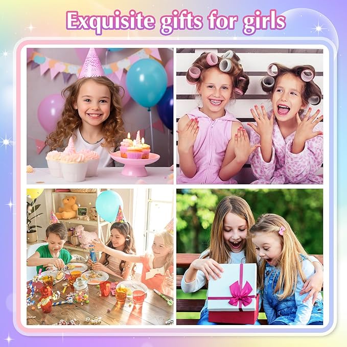 wakaniya Kids Nail Polish 12 Colors Girls Nail Kit with Glitter Stickers and PVC Organizer Bag Non Toxic, Quick Dry Peel Off Safe Nail Polish