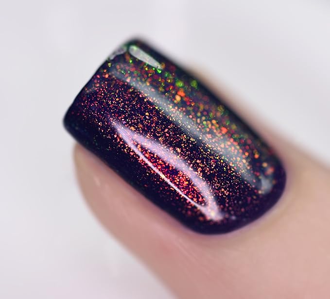 ILNP The Alchemist - Vivid Orange, Green Iridescent Topper Nail Polish