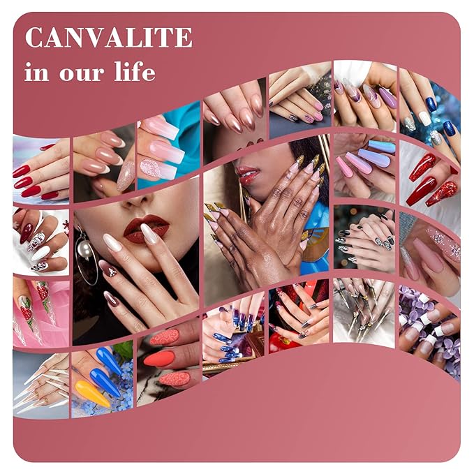 Canvalite 12pcs 100/180 Grit Coarse Nail Files for Acrylic Nails Professional Nail File Reusable Emery Board Nail Styling Tools for Home and Salon Use
