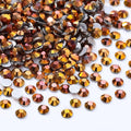 Gold Flatback Rhinestones, Glass Rhinestones for Nail Art and Craft, Glue Fix, Loose Crystal Gemstones(Gold, SS8, 1440pcs, 2.3-2.5mm)