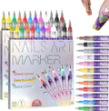 12 Colors Nails Art Pens Set,New Nails Art Markers Polish Pen for 3D Nails Art,Fine Tip Nails Art Pen 0.5mm,DIY Nails Art Marker Drawing Painting Liner Pen,Portable Nails Art Tools (B-2 Sets)