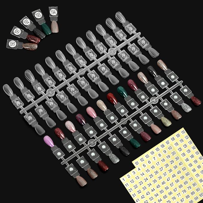 72PCS Magnetic Nail Color Display Tips,Premium Acrylic False Nail Tips for Gel & Regular Polish, Durable, Easy to Color,Perfect for Nail Practice & Professional Use
