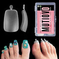 Extra Long Square Toe Nail Tips Press on, Curved Full Cover Longtoes Claw, Clear Double Matte Pre-filed Nail Extension for Pedicure Acrylic, Soft Gel Toenails x 12 Sizes 240 pcs