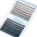 10Rows,Large Pack Grafting Mixed 10-12-14-16mm/14-16-18mm/12-14-16mm Wide Stem Cluster Eyelashes D Curl Individual False Eyelashes Home DIY Eye Lashes Extensions (10D+20D-8-16MM Kit)