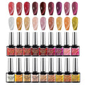 10ml Gel Cat Eye Nail Polish Kit - 18Pcs Cat Eye Magnetic Nail Polish With Magnetic Iron Rod Double Ended Nail Tool, Long-Lasting and Non-Fading Creating Fashionable Manicures