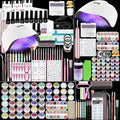 Acrylic Nail Kit,Professional Multicolor Acrylic Nails Powder Nail Starter Kit Decoration Tools with Everything UV Light for Beginners