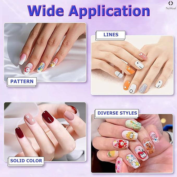 12 Colors Nail Art Pens Set – 0.5mm Fine Tip Nail Art Markers & Quick-Dry Nail Polish Pens for DIY Nail Art, Manicure, Salon Drawing, Dotting & Painting (12 PCS)