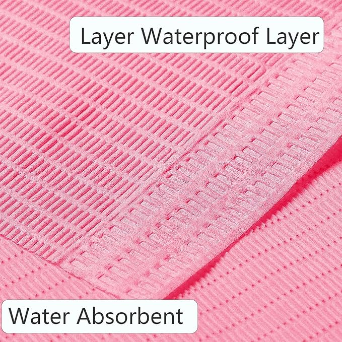 Nail Art Table Mats Disposable Nail Paper Towels,50PCS Pink Waterproof 3 Ply Nail Art Paper 13" X 17" Pads for Nail Table Decoration Kit,Nail Art Accessories