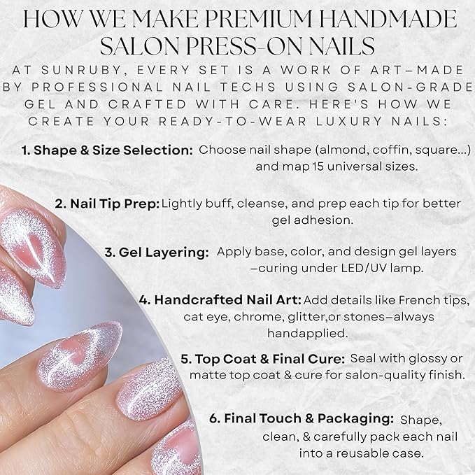 Press On Nails Short Almond Cat Eye Jelly Pink|The Heart will Sparkle as You Move.Reusable Soft Gel Nails in 15 Sizes -30 Nail Kit with Glue|Designed in L.A, Handmade in Vietnam| Whisper Heart