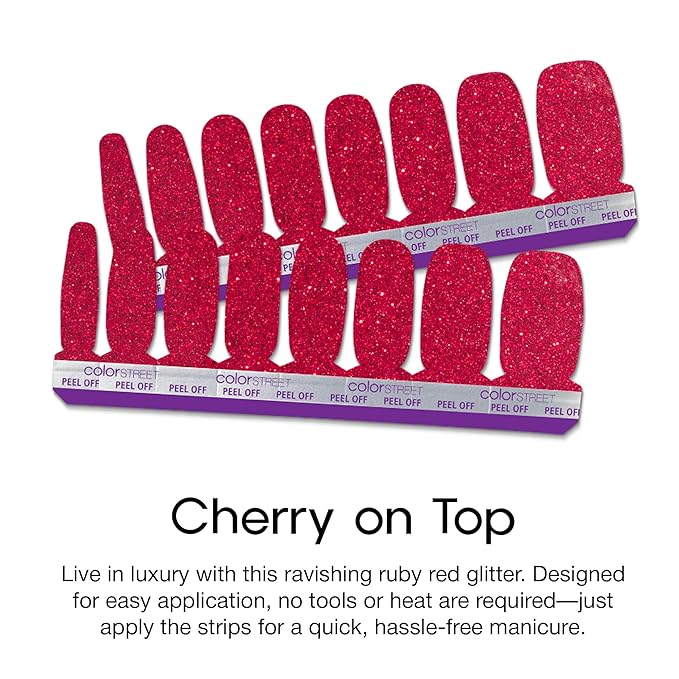 Color Street Cherry on Top Nail Strips