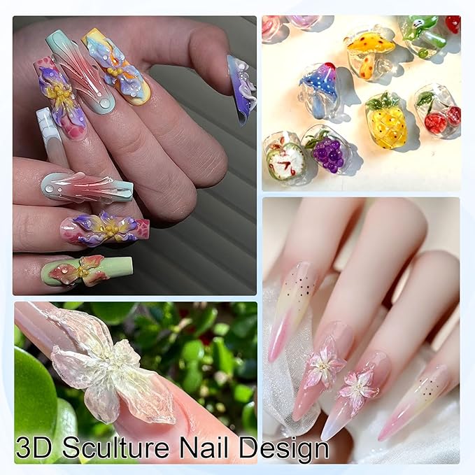 NAILGIL Solid Sculpture Builder Gel,100g Non-Stick Hand Nail Extension Gel for 3D Sculpting Carving Decoration Soak Off UV LED Nail Art Salon, Clear