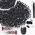 2500PCS SS10/2.8mm Crystal Rhinestones (Jet Black) with 2Pcs 10ml B7000 Jewelry Glue, Bedazzling Flatback Glass Rhinestones for Crafting, Gems Diomand Charms for Tumbler Shoes Clothing Mugs Nail Art