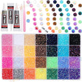 32000Pcs 3MM Colors Flatback Rhinestones for Bedazzling, Mix Sizes Jelly Resin Crystal Rhinestones Gems, Colorful Gems Bedazzling for Crafting DIY Face Makeup Crafts Tumblers