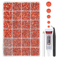 Light Red Crystal Resin Rhinestones w B7000 Glue for Bedazzling Crafting 2mm-6mm Flatback Stones Diamonds Crystals Gems Bedazzler Kit for Nails Face Eyes Makeup Tumblers Bottles Crafts Shoes