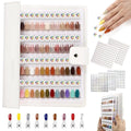 ANGNYA Magnetic Nail Swatch Book, 144 Nail Color Book Leather Nail Sample Display Book with144 Magnetic Tips & 1-240 Number Labels, Perfect for Professional Salon Nail Art Color Chart & Practice Stand