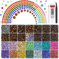 28 Grids Dark Brown 2-6mm Resin Rhinestones w B7000 Glue for Bedazzling Crafting Colorful Flatback Stones Diamonds Crystals Gems Bedazzler Kit for Nails Face Eyes Makeup Tumblers Bottles Crafts