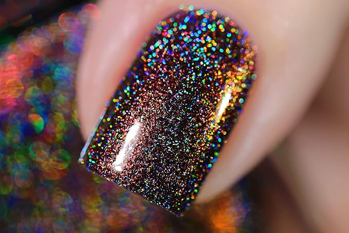 ILNP Candlelight - Orange to Green Color Kissed Ultra Holographic Nail Polish