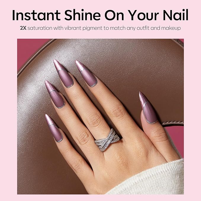 modelones Glitter Gel Nail Polish Pastel Red Gel Nail Polish Soak-Off UV Gel Polish - 28+ Days Long-Lasting Salon-Quality Nail Art DIY Manicure & Gift 15ML