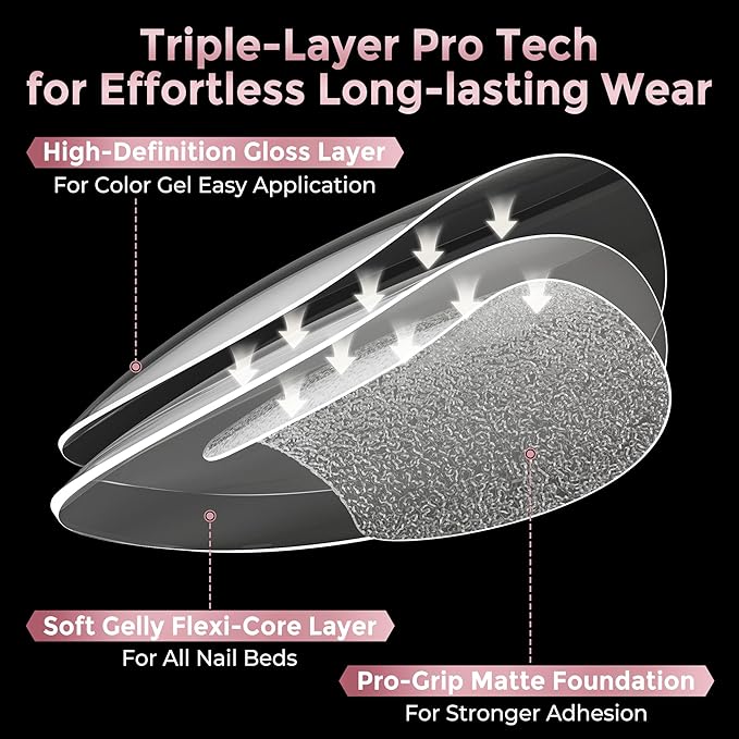 Medium Almond Nail Tips, 240pcs Soft Gel Pre-Filed Acrylic Almond Fake Nails, Half Matte Full Cover Clear Press on Flase Nail Tips for Nail Extension Home DIY 12 Sizes Gelly Tips