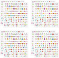 PATIKIL 1320 Pcs Acrylic Gem Sticker, 4 Size 3/4/5/6mm Self Adhesive Rhinestones Face Gem Stones Bling Jewelry for Nail Art Craft Clothes DIY Makeup Decoration Party, Mixed Color
