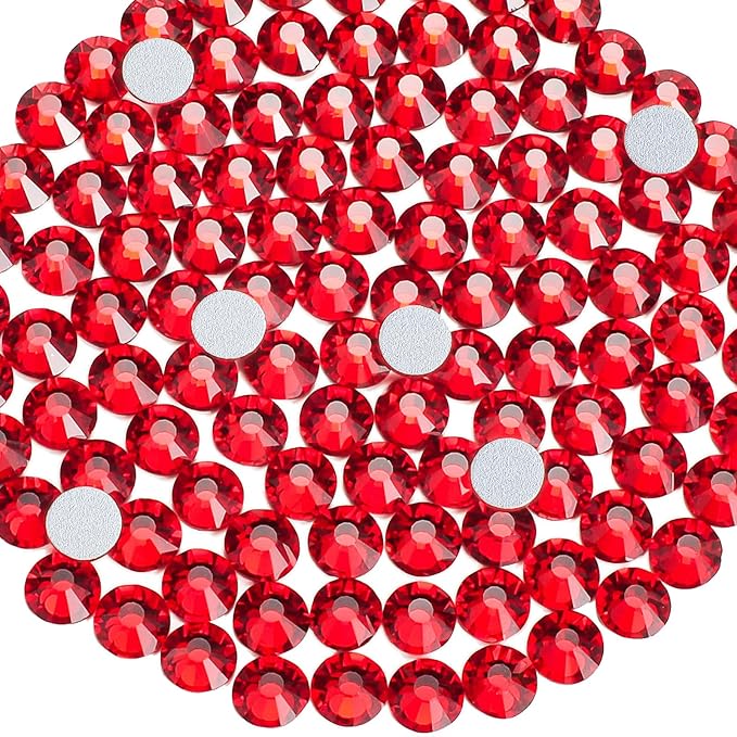 1440pcs Flat Back Rhinestones Glitter Round Crystal Gems Glass Rhinestones for Crafts Nail Art Clothes Shoes DIY Decorations, Siam, SS16, 3.8-4.0mm