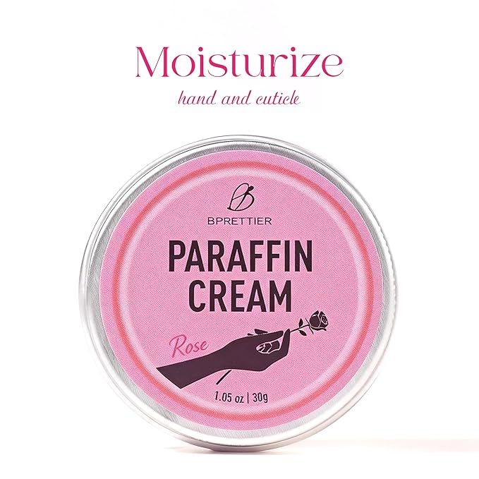 Cold Paraffin Wax Cream for Hands and Feet, Shea Butter Cuticle Balm, Rose Scent Home Spa, No-Heat Moisturizing Mask