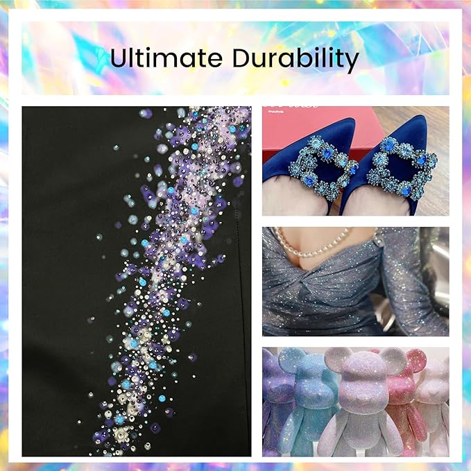 Novani Rhinestones for Crafts, Glass Crystals - Flatback Nail Gems & Rhinestones for Nails Art, Makeup, Face, Clothes, Shoes Decoration & DIY (SS10, 1440pcs, Aquamarine AB)