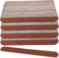 100 Pcs Wooden Nail Files, 7 Inches Emery Board Nail File for Nature Nails, Manicure Tool Set Disposable Nail File for Home Salon Brown