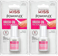 KISS PowerFlex Brush-On Nail Glue for Press On Nails, Ultra Hold Flex Formula Nail Adhesive, Includes One Bottle 5g (0.17 oz.) with Twist-Off Cap & Brush Applicator (Pack of 2)