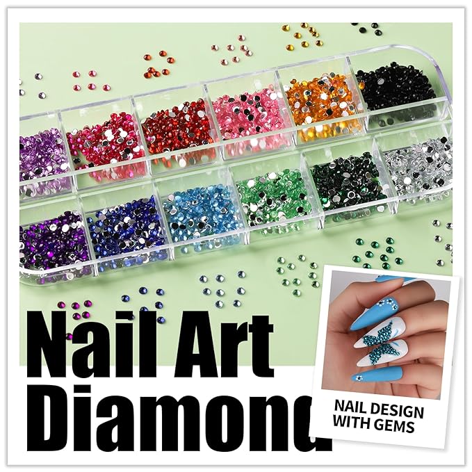 Teenitor Nail Art Brushes Nail Art Tools, Nail Brushes for Nail Art Kit with Nail Stickers, Nail Design Tools Nail Design Brushes Nail Gems, Nail Stuff Dotting Tools Nail Art Stickers Nail Supplies