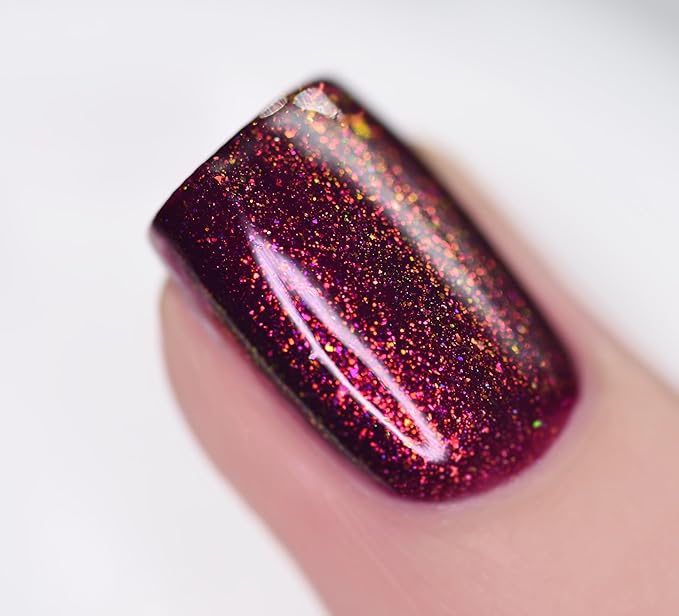 ILNP Scarlet - Red, Orange, Gold, Green Iridescent Topper Nail Polish