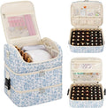 CUBETASTIC Nail Polish Organizer, Nail Supplies Storage Case Holds 86 Bottles Nail Polish & Nail Lamp, Travel Nail Tech Carrying Bag, Nail Kit Bag For Nail Stuff & Manicure Tools
