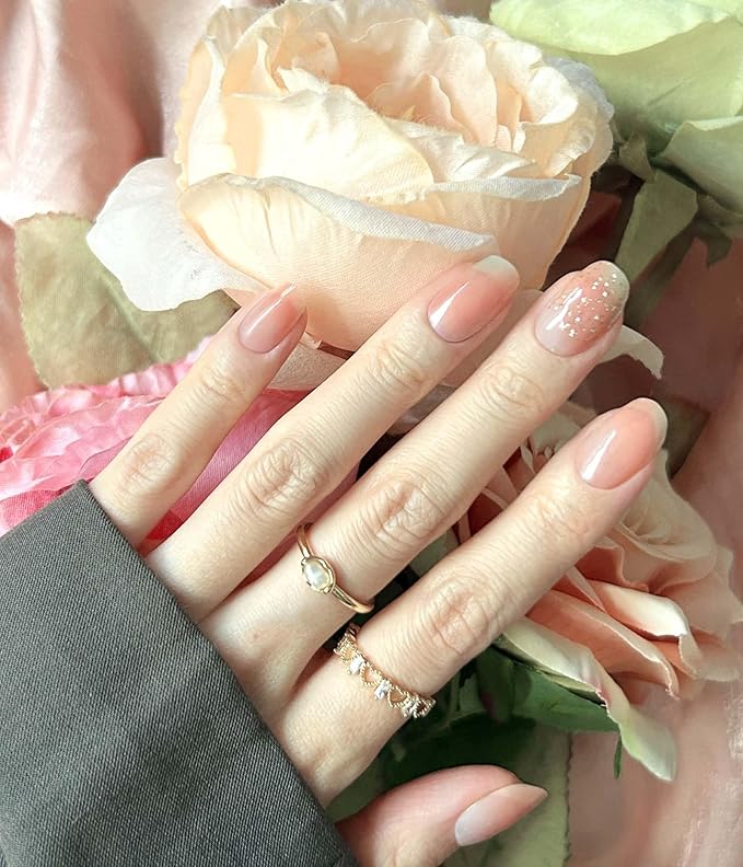 Nail Polish Strips (No UV Lamp Needed) - 22 Pcs Salon Quality Gel Nail Stickers - Long Lasting Wraps (Citrus Mint)