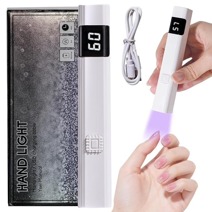 Oneleaf Rechargeable Cordless Nail Lamp with Adjustable Stand, Portable LED Nail Dryer for Gel Polish, Digital Timer & 99s Fast Cure, Ideal for Home & Travel Use