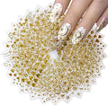 30 Sheets Gold Nail Sticker 3D Self-Adhesive Nail Decals Star Moon Heart Cute Knot Bow Design Nail Art Stickers for Women DIY Nail Art Decoration Accessories