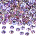 2880PCS Art Nail Rhinestones Non Hotfix Glue Fix Round Crystals Glass Flatback for DIY Jewelry Making with one Picking Pen (ss8 2880pcs, Green Pink)