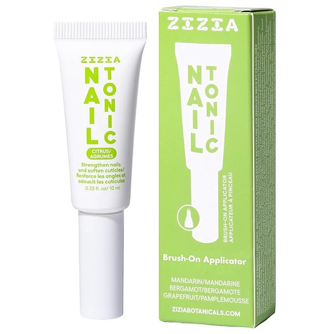 Zizia Citrus Nail Tonic – Travel Essentials Nail and Cuticle Oil with Squalane, Rice Protein, and Jojoba – Mandarin, Grapefruit, & Bergamot Scent – Vegan, Cruelty Free Formula– 0.33 fl oz (10 ml)
