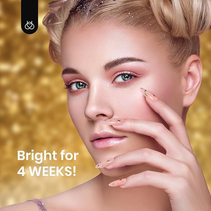 Beetles Gel Nail Polish Gold French Tip Gel Liner 7ml Mirror Effect Build in Thin Brush French Swirl Line Metal Painted Polish Nail Art Soak off Uv Lamp Manicure Salon