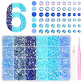 18000 Pcs 3D Blue Jelly Rhinestones for Crafting, Flatback Resin Jelly Bedazzled Gems for Crafts, 3-6 mm Half Round bedazzler Rhinestones for Nails Art Eyes Makeup DIY Crafts Supplies