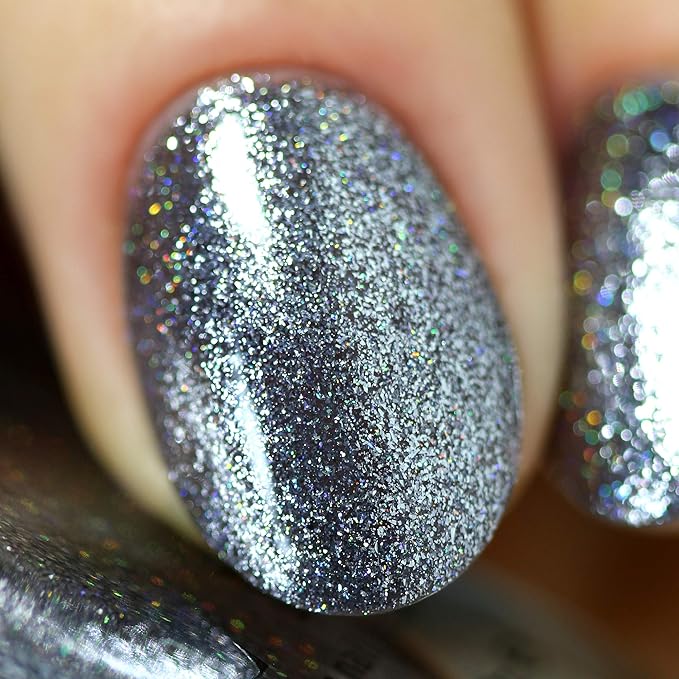 ILNP Carbon - Sleek Gunmetal Holographic Ultra Metallic Nail Polish