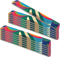 12 ALAZCO Jumbo Dual-Sided Nail File Emery Board Medium & Coarse Grit Cushioned Easy Grip Comfort Filing Smoothing Nails TSA Travel Approved Colorful Abstract Design