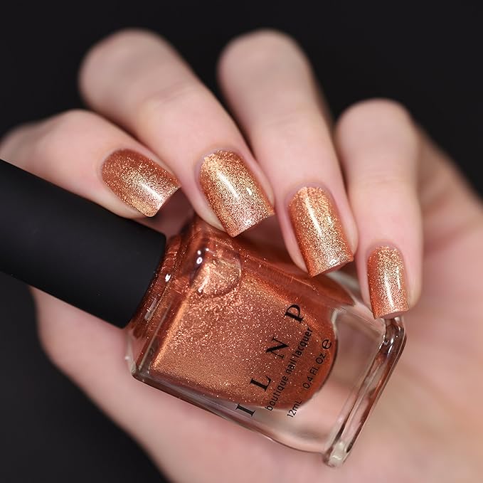 ILNP Checkmate - Orange Copper Ultra Metallic Bright Nail Polish