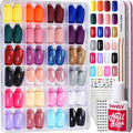 Teenitor Press on Nails Medium Square, 24Pack 576Pcs Press on Nail Kit with Glue, French Tip Nail Press ons Fake Nails for Women, Glitter Matte Glossy Stick on Nails for Nail Art Girls